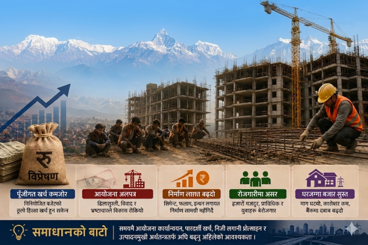 निर्माण क्षेत्र संकटमा : दोधारमा नेपालको अर्थतन्त्र